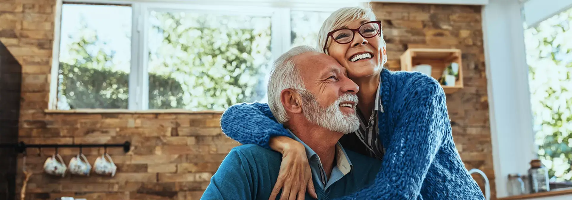 happy old couple